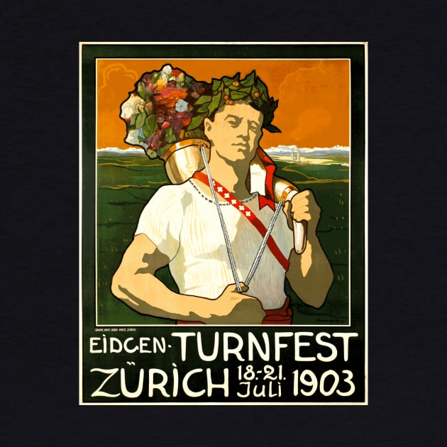 Vintage Poster: 1903 Eidgen Turnfest (Gymnastics Festival), Zurich, Switzerland by Naves